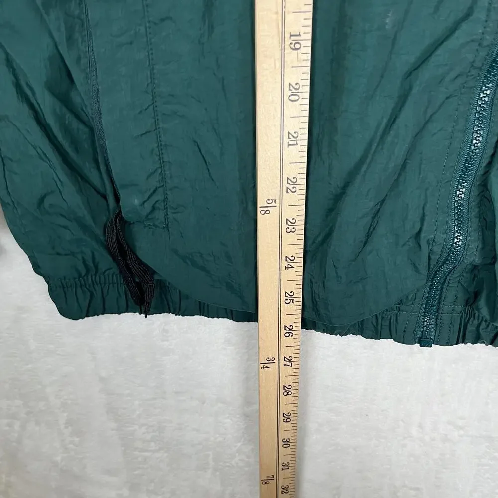 Vintage Nike Jacket Mens Large Green White Colorblock Windbreaker Full Zip 90s